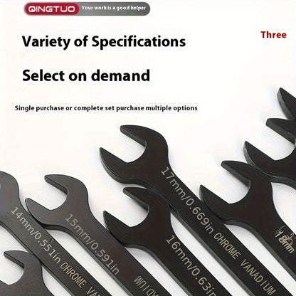 14pcs Industrial-Grade Dual-Purpose Combination Wrench Set - Ultra-Thin 3mm Thick, Manganese Steel, Interchangeable Box-End & Open-End, Durable & Wear-Resistant, Ideal for Home Decor, Outdoor Maintenance, and Electric Vehicle