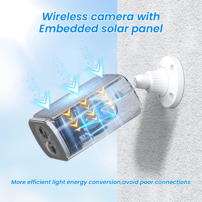 ARCCTV Cam 4-Cam Kit, Security Camera Outdoor Wireless, 2K Camera with Integrated Solar Panel, Forever Power, Smart Siren & Spotlights, 2-Way Audio, App-Controlled (Wi-Fi), 4MP Face Recognition AI, 5G & 2.4 GHz Wi-Fi, No Mont