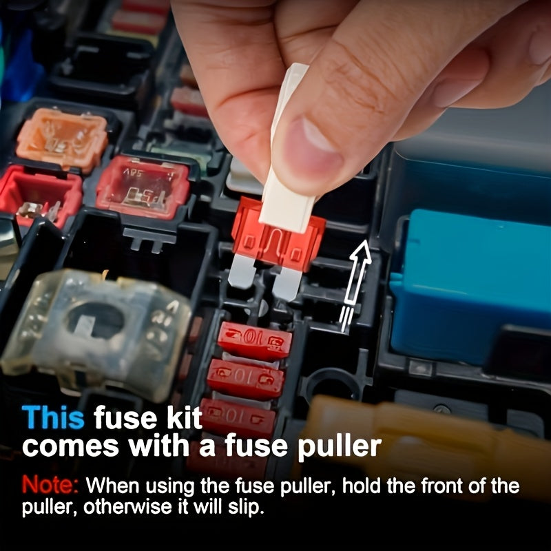 300pcs Car Fuse Kit, Including 160 Mini Fuses, 90 Standard Fuses, 50 Micro Fuses, 1 Removal Tool - Aluminum Alloy, Mixed Colors, Uncharged, Suitable for Cars, RVs, Trucks, Motorcycles 2A 3A 5A 7.5A 10A 15A 20A 25A 30A 35A 40A