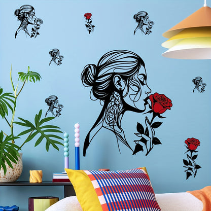 2pcs beauty line wall stickers, suitable for background wall decoration in living rooms, bedrooms, cabinets, bathrooms, and home decor
