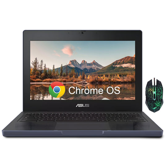 ASUS Chromebook CR11 Ruggedized Laptop | 11.6" HD 16:9 Display, Intel N100 Processor, 4GB LPDDR5 RAM, 64GB eMMC, Spill-Resistant Keyboard, Wi-Fi 6E, 180° Lay-Flat, Mineral Grey, CR1104CGA-AS44