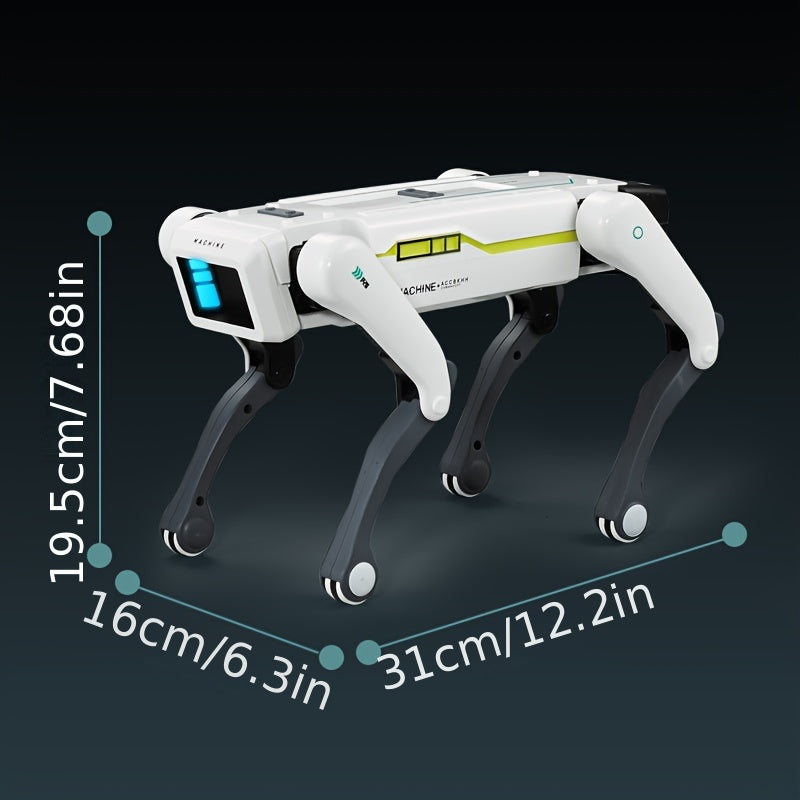 Smart Robot Dog, Remote Control Toy Robot Dog with Water Cannon Launch Pad, Programmable, Voice, Dance, Music, Can Be Controlled by Remote and Mobile Phone APP, Ideal Birthday Gift for Children