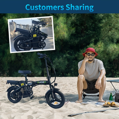 740W Lightweight Cool Off-road Folding Bike 20 Mph, 35 Miles Of Range, Removable Battery, Headlight 390 Lbs Load Capacity, Alloy Steel Frame, Foldable City Commuter Electric Bike, Portable Bike for Fitness And Leisure Enthusi