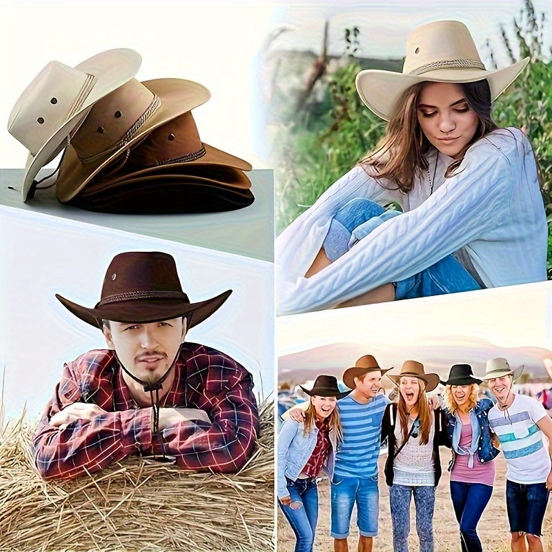 12pcs set (6 cowboy hats+6 headscarves) combo bag - brown western party hat, durable cowboy hat, suitable for birthdays, Halloween, cowboy sports performances, western theme decoration - unisex denim accessories,, Halloween C