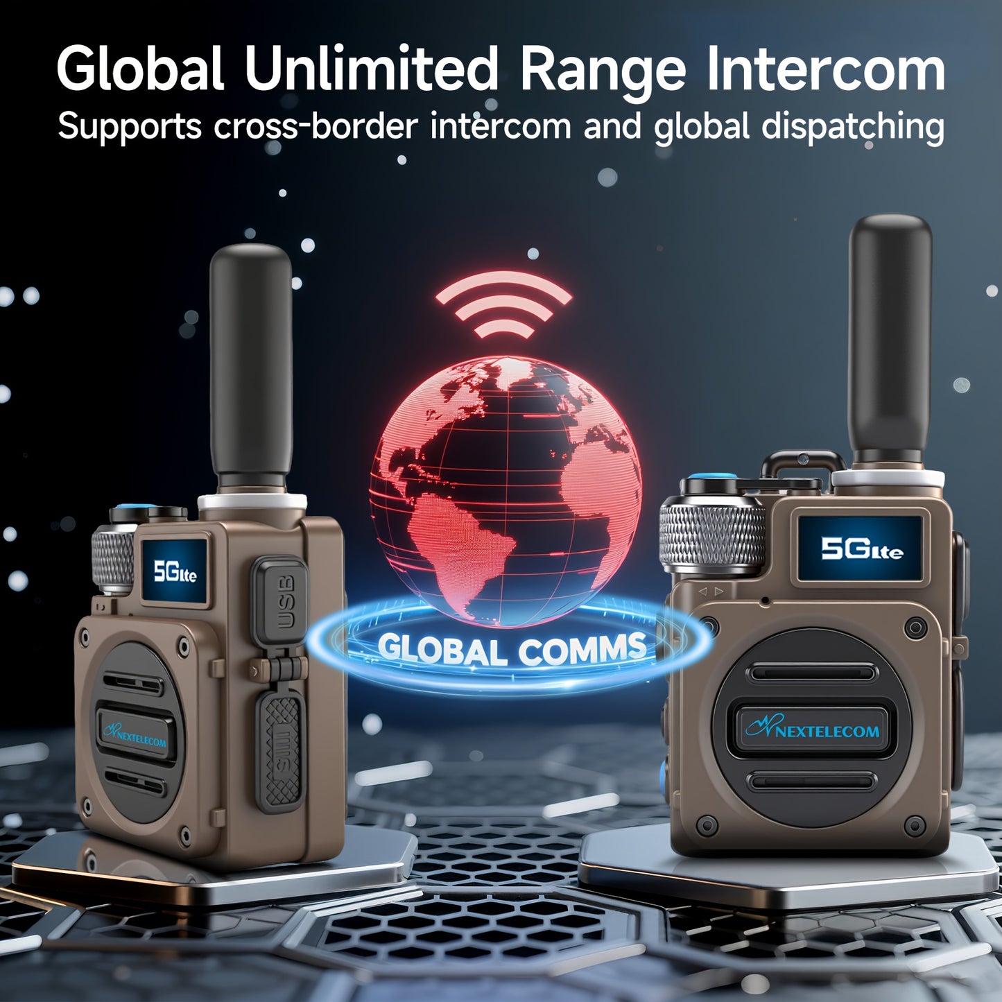 5G/4G LTE Long Distance Walkie Talkie G6S Two Way Radio SIM Card Installed No Monthly Fee Long Range Nationwide Push To Talk Cellular POC Handheld For Adults Outdoor Activities Hunting Camping Construction Business Use