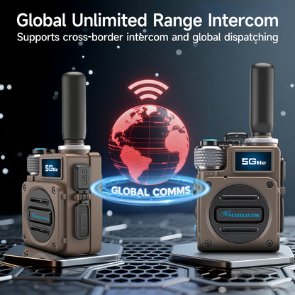 5G/4G LTE Long Distance Walkie Talkie G6S Two Way Radio SIM Card Installed No Monthly Fee Long Range Nationwide Push To Talk Cellular POC Handheld For Adults Outdoor Activities Hunting Camping Construction Business Use