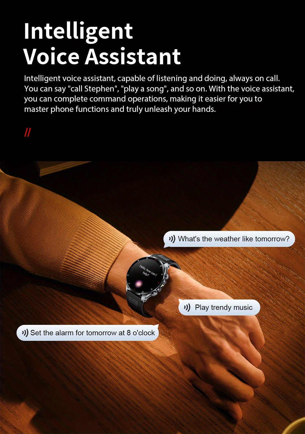 [SUNKTA Smart Watch] SUNKTA Smart Watch for Men Women | 1.53" Full Touch Display, Long Range Flashlight, Wireless Calls, 100+ Activity Modes, Call & Message Alerts, 290mAh Large Battery, Fitness Tracker, Compatible with iPhon