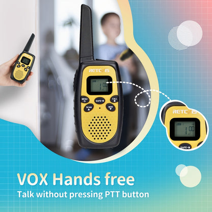 3/6/9/12pcs Walkie Talkies, 6-Pack Portable RT628S Walkie Talkies, 2-Way Radio with Long Range, Safe Mode, and VOX, Ideal for Keeping in Touch with Neighbors and Family Members, Walkie Talkies for Camping, Hiking, and Adventu