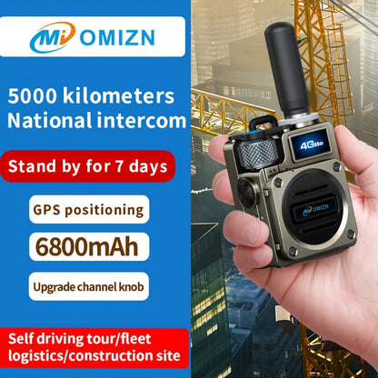 OMI-M6 Pro 5000KM Worldwide Walkie Talkies with GPS Tracking, 72H Battery Noise Cancelling, Ideal for Truckers Marine Construction Crews