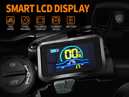 Smart Self-Balancing Scooter with Dual Motors, 749W, 67.2V, 15.6Ah, 20-Inch Off-Road Hoverboard, 50-Mile Range, 12.5 MPH Top Speed, Electric Dirt Bike, Ebike, Dirtbike