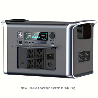CTOLITY AP2000 2400W Solar-Powered Portable Power Station | 2048Wh LiFePO4 Battery, 2x200W Solar Panels, 110V Pure Sine Wave AC Outlets | Compact & Durable Design for Camping, RV, Hunting, CPAP, Outdoor Emergencies, Hunting P