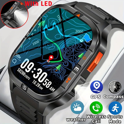 COIUSOR GPS Smartwatch with 2.01" Large Screen, Battery, Wireless Calling, 100+ Sports Modes, Compass, Altitude & Barometer, Weather Forecast, Message Alerts - Perfect Gift for Fitness Enthusiasts, Fitness Tracker, Sleek Watc