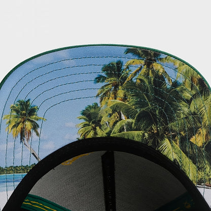 Hawaii Cap Hip-Hop Adult New Casual Sun Hat, Baseball Cap Sports Running Cycling Breathable Flat Brim Hat, Truck Driver Cap, Hawaii Letter Background