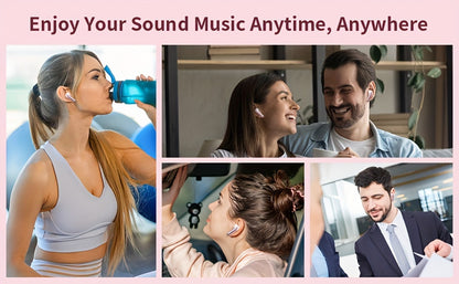 Wireless Earphones, Wireless 5.3 Earphones with Bass Stereo Sound, Earphones with Noise Cancelling Microphone And LED Display Screen, In Ear Earphones, 40 Hours Of Playback Time, Suitable for Laptops, Tablets, Mobile Phones,