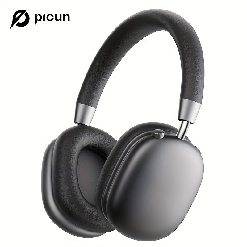Picun F5 Hybrid ANC Wireless Headphones with 45dB Noise Cancellation, Wireless 5.4 Low-Latency, Spatial Audio, Hybrid ANC/Passive Mode, -C/, Compatible with PC/Laptop/Tablet/Skiing Headphones, 3.5mm Cable & Built-in Mic