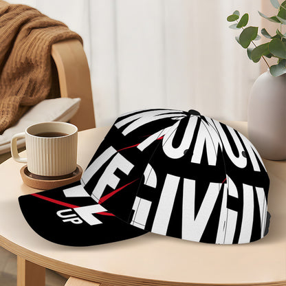 1pc Motivational Statement Design Print Classic Baseball Cap | Adjustable Lightweight Duckbill Hat, Ideal for Daily Wear, Comfortable Fit, Perfect for Traveling, Hand Wash or Professional Dry Clean