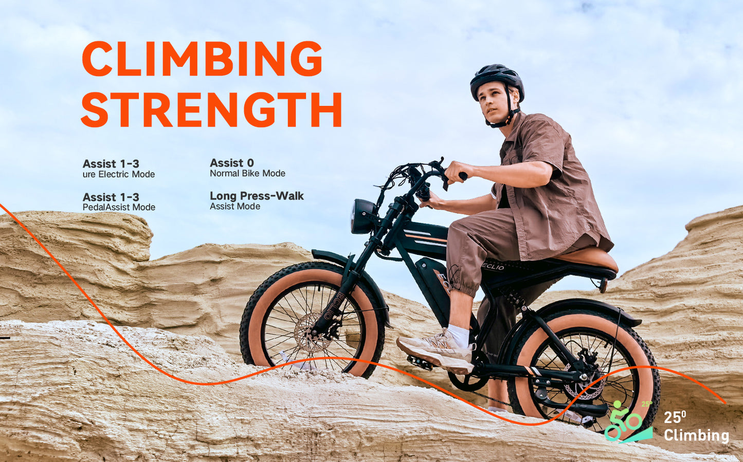 Eclio F02 Electric Bike for Adults, 20mph Ebike with 48V Removable Battery, 20" FAT Tires & LCD Display, Supports 330lbs - Ideal for Commuting & Urban Leisure Riding