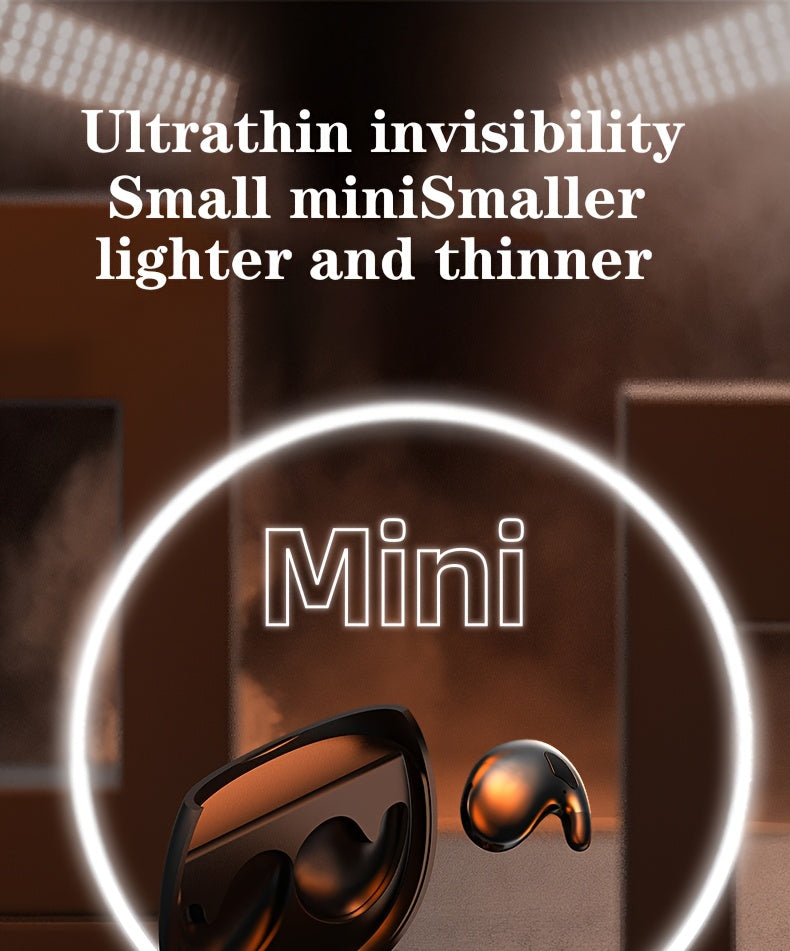 Ultra Thin Wireless Sleep Earbuds, Invisible Earphones, BT5.3 Side Sleeping Special Small Ear Canal Sleep Earphones, Invisible In Ear Mini Earphones, Suitable for Samsung/Android