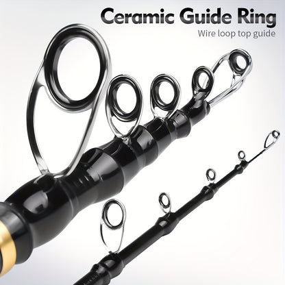 PROBEROS Fishing Rod Reel Combo Kit -Spinning Reel, 1.8m-2.4m/5.9ft-7.9ft Pole, Line, Lure, Hooks - Full Set with Storage Bag