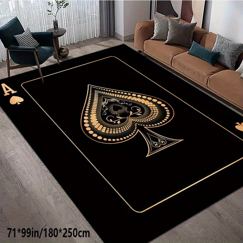 Golden Diamond Velvet + 800g per square meter + Anti-slip Point Plastic Bottom 1pc Christmas Decoration Area Large Mat Red Heart A Mat Non-Slip Machine Washable Easy Matching Home Decor Sofa Coffee Table Mat Bedside Mat Dinin