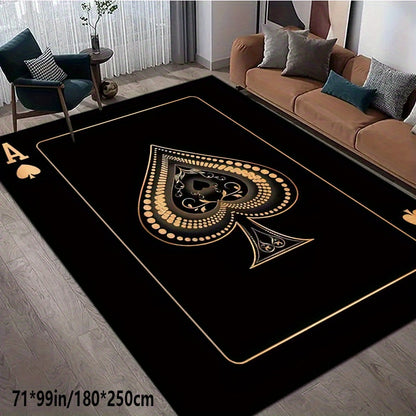 Golden Diamond Velvet + 800g per square meter + Anti-slip Point Plastic Bottom 1pc Christmas Decoration Area Large Mat Red Heart A Mat Non-Slip Machine Washable Easy Matching Home Decor Sofa Coffee Table Mat Bedside Mat Dinin