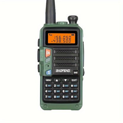 BAOFENG Walkie Talkie - Handheld Multi-Band Reception & Transmittance, Portable Dual-Way Radio with Large Capacity, High Power, Long-Range Communication, LED Flashlight, and Radio Frequency Monitoring, Walkie Talkie Designed