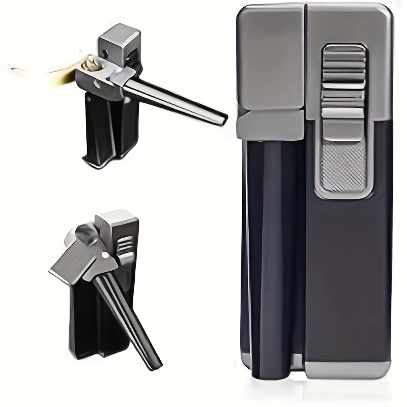 JOBON Butane Lighter, Jet  Flame, Comes with A Premium Gift Box And Adjustable Buttons, Suitable for Christmas, Holidays, Birthdays, Outdoor Picnics, Kitchens, And Men's Essential Lightweight Grip (without Butane Inflation)