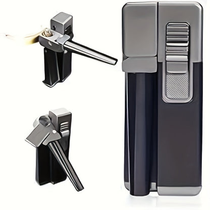 JOBON Butane Lighter, Jet  Flame, Comes with A Premium Gift Box And Adjustable Buttons, Suitable for Christmas, Holidays, Birthdays, Outdoor Picnics, Kitchens, And Men's Essential Lightweight Grip (without Butane Inflation)