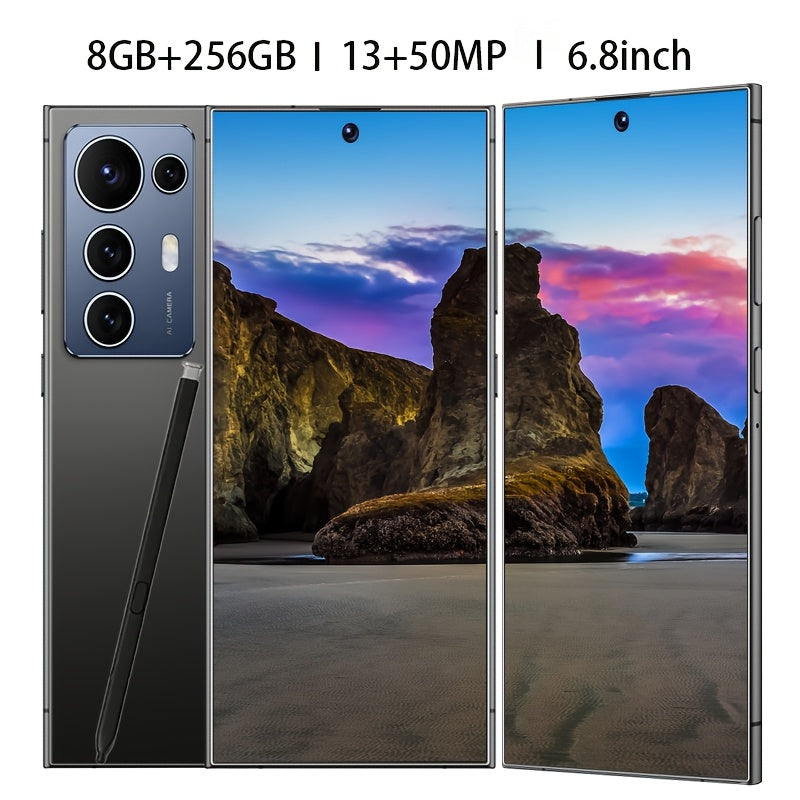 2026 New S25 Ultra Unlocked Smartphone | 8GB+256GBand3.5-inch 3GB+64GB Portable Mini Phone,, 6.8-inch Large HD Display, Dual SIM, Built-in Multifunctional Pen, GPS, Type-C Charging, Metal Frame, Screen Protector, Headphones