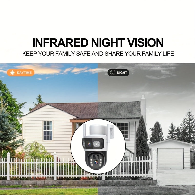 5pcs Solar-powered Security Cameras That See Every Detail For Your House, 314.96inch Ultra HD Crystal Day & Night, 2.4G Long-Range WiFi Never Miss Connection, Smart Night Vision Automatically Active In Dark, Instant 2-Way Tal