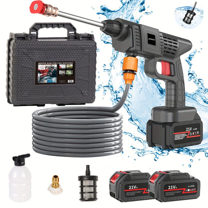 1 Wireless High Pressure Water Gun, Portable Cordless Car Washing Tool, Powerful Car Washing Tool, Garden Hose Nozzle, Multi-functional Watering Tool, Suitable for Home, Garden  Car  Elevator.., Power Washer, Portable Car Was