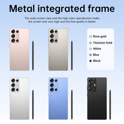 2026 New S25 Intelligent Android Phone | 6.8-inch/3.5-inch, 5G Unlocked Large Screen, Dual 13MP+48MP Camera, USB Type-C Charging, Dual SIM Slots, Includes Stylus, Headphones, Data Cable, Phone Case, Screen Protector | Ideal f