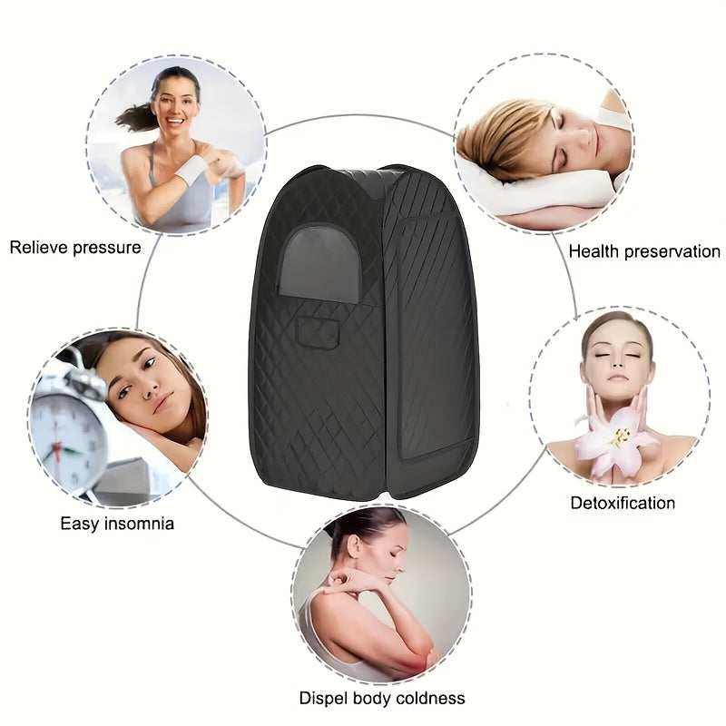 Single Sauna Sweat Steamer, Equipped with Steam Generator, Folding Chair, American Standard Plug, Can Also Steam Sauna At Home, Convenient And Movable, Ideal Family Gift