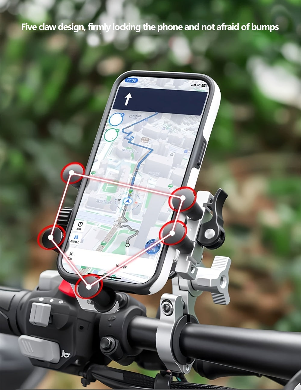[Riding Phone Bracket] Outdoor Riding Bracket, Motorcycle Mobile Phone Navigation Bracket, Can Rotate 360°, Shock Absorption And Anti Shake, Electric Bicycle Takeaway Bracket, Car Delivery Knight Special Fixed Bracket, Multi