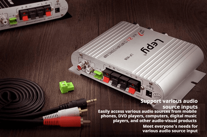 A 600W High-Power 2.1 Channel Amplifier with Hifi Stereo, Featuring Bass Enhancement And Treble Control, 3.5Mm Input, Suitable for Car Speakers, Home Theaters, Computers, And Tvs