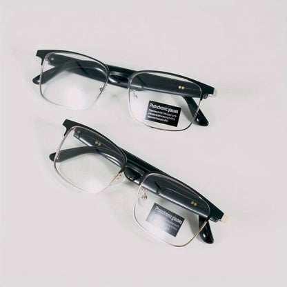 New 2024 Smart Glasses with Automatic Color Changing Lenses, 3-second Automatic Dimming, Suitable for Office, Outdoor, Sports Driving, Unisex Smart Glasses, Music Playback, Hands-free Calling, Transparent Frame, Hardware Anti