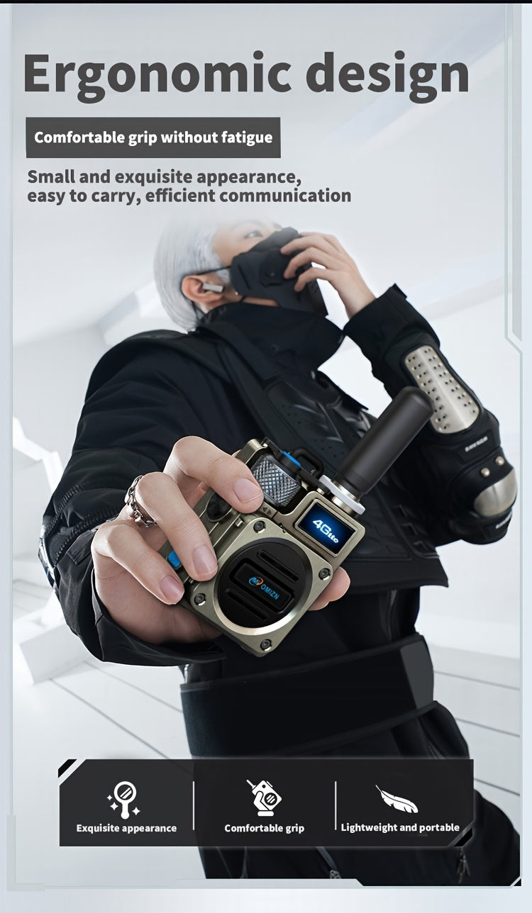 Omi Smart M6 Card Slot Global Intercom, Unlimited Distance 5000km Call Range, Metal Body, Shockproof and Drop-Resistant, HD Blue Screen, 5-Day Long Standby, 8K Intelligent Noise-Cancelling Speaker, Mini Design, Offroad Commun