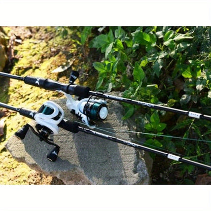 KastKing Crixus Fishing Rod and Reel Combo - IM6 Graphite Blank Fishing Rods with Baitcasting/Spinning reel, Lightweight Graphite, SuperPolymer Handle, Two-Piece design, Stainless Steel/Zirconium Oxide Guides - Fast Action Ro