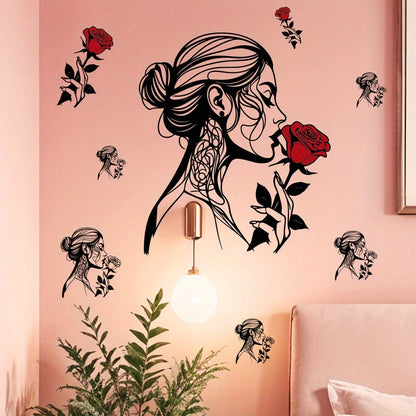 2pcs beauty line wall stickers, suitable for background wall decoration in living rooms, bedrooms, cabinets, bathrooms, and home decor