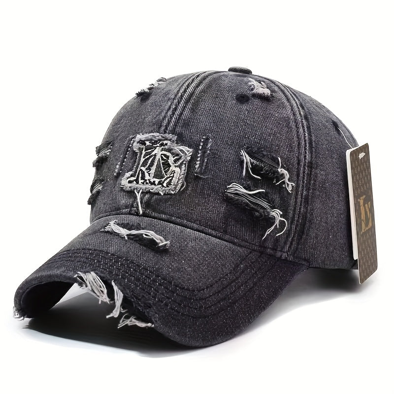 Retro Western Baseball Cap - Vintage Distressed Jeans-like Hat with Snapback Closure, Lightweight Non-Stretch Fit for Men & Women, Casual & Formal Events - Durable Everyday Cowboy Hat