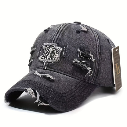 Retro Western Baseball Cap - Vintage Distressed Jeans-like Hat with Snapback Closure, Lightweight Non-Stretch Fit for Men & Women, Casual & Formal Events - Durable Everyday Cowboy Hat