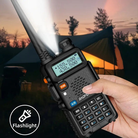 6pcs Baofeng UV-5R-8W Radio, Long Range Walkie Talkies Radio with flashlight, Two Way Handheld Radio Ultra-long standby 48-72 hours, Hands-free conversation,  for Survival Gear Hunting Camping.Cheap Walkie Talkies Long Range