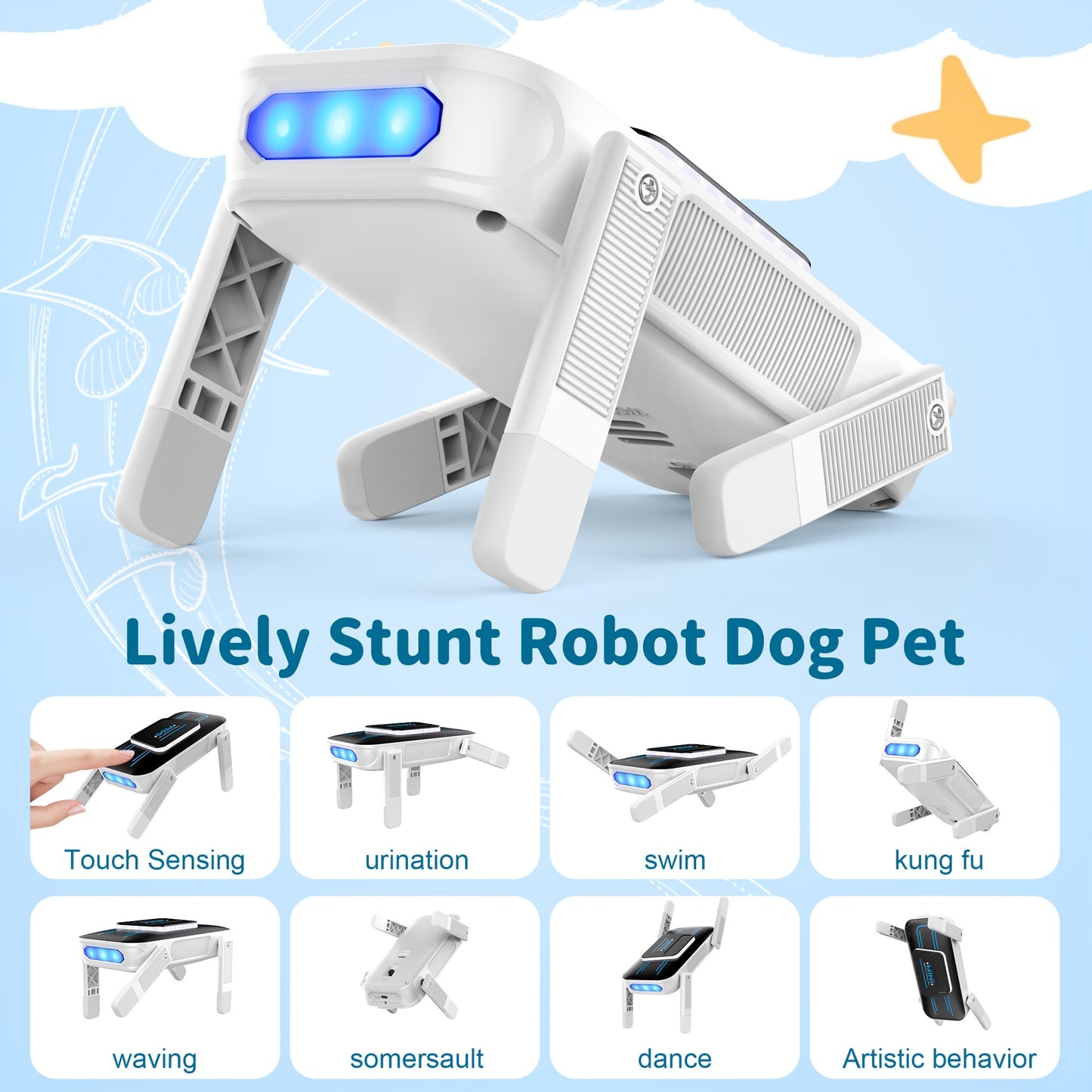 [Special Offer] [Flash ]Intelligent Robot Dog, 2.4GHz Remote Control Toy Dog, With A Maximum Remote Control Distance Of 99Ft, AI Voice Control Can Be Connected, Programming Actions To Mobile Apps, Can Dance, Telling Stories,