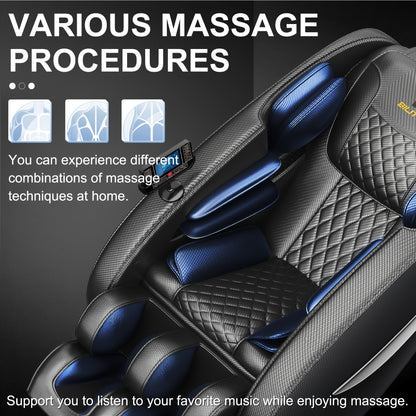 BILITOK Massage Recliner Chair Zero Gravity Full Body, Recliner Chair with Foot Massage, Air Bags, Heats, Speaker, Massage Chair for My Older Placed,  Adjustable Reclining Chair, Luxury Massage Seating, Highquality Upholstery