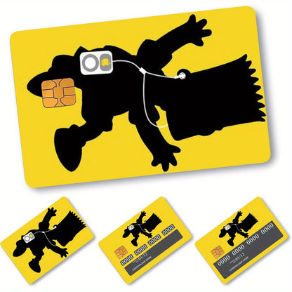 4-Pack PVC Credit Card Skins, Simple Style, Waterproof, Anti-Scratch, Anti-Fingerprint, Removable Self-Adhesive Decorative Stickers for Credit, Debit, and Transit Cards