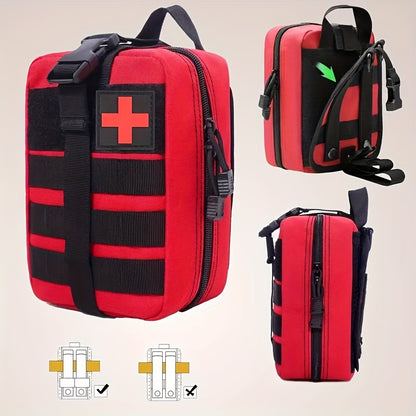 333pcs Professional-Grade First Aid Kit, 33 Unique Items for Outdoor Survival - Includes Scissors, Tweezers, Splint, Whistle, And More - Ideal for Hiking, Camping, Hunting, Car, Boat, Travel, And Exploration - Perfect Gift fo