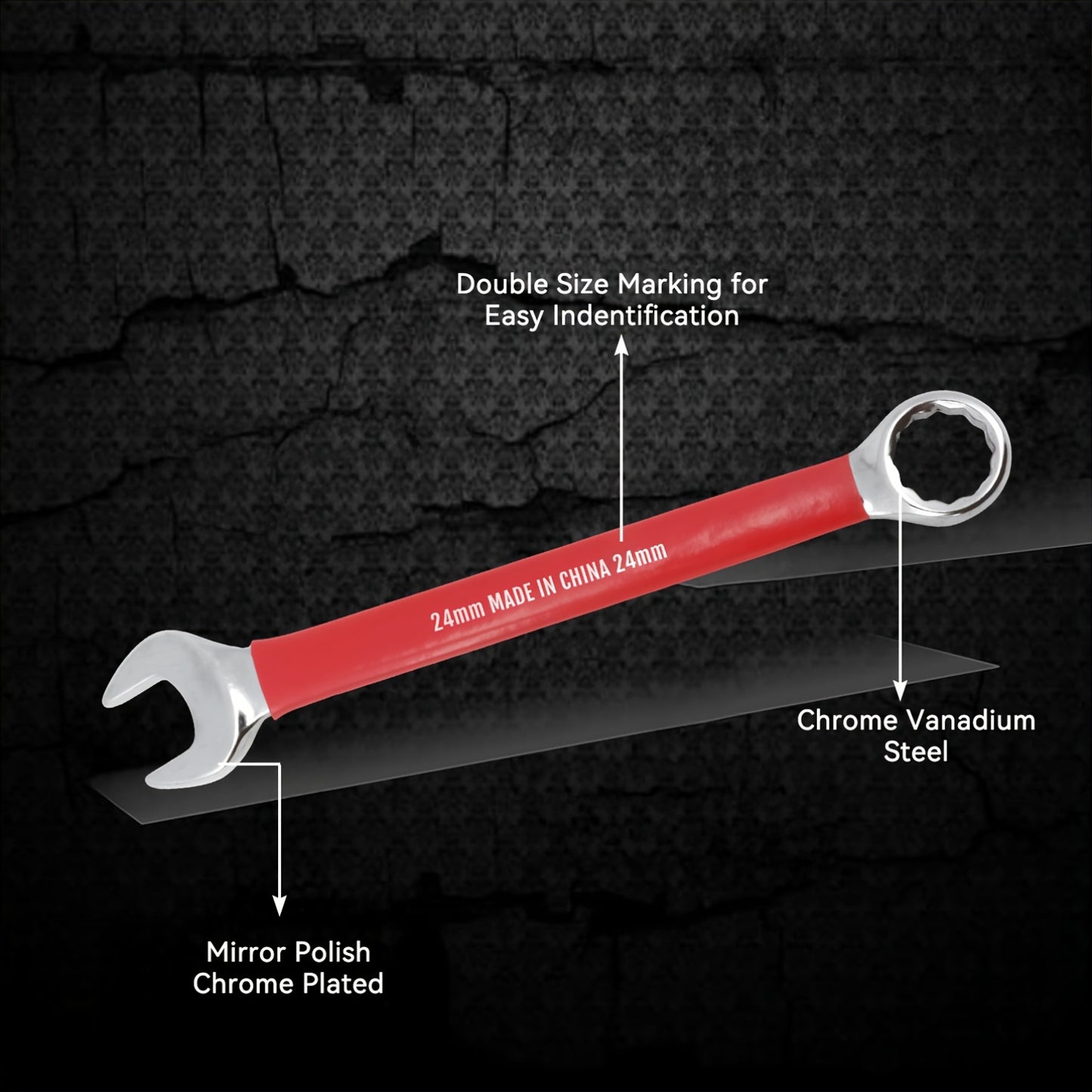 12pcs Heavy-Duty Chrome Vanadium Steel Two-Way Wrench Tool Set with Red Canvas Bag - 6mm-17mm Metric Sizes, 12-Point Box End & Open-End Wrenches, Non-slip Grip Handles For Automotive, for bicycle, Home Repair - Durable Metal