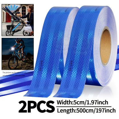 DOT-C2 Reflective Safety Tape for Vehicles - Waterproof, Self-Adhesive PET Material, Night Visibility Warning Decal for Cars, Bikes, Motorcycles, and Traffic Signs - Durable Weatherproof Marking Tape for Road Transport and Ha
