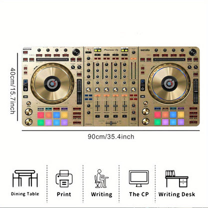1pc Pioneer DJ DDJ-SZ Limited Edition Golden Controller & Desk Mat - Non-Slip Rubber Base, /Durable Tabletop Computer Pad for DJ Controller (PC/Gaming Setup) - Brand Design for /Office Use