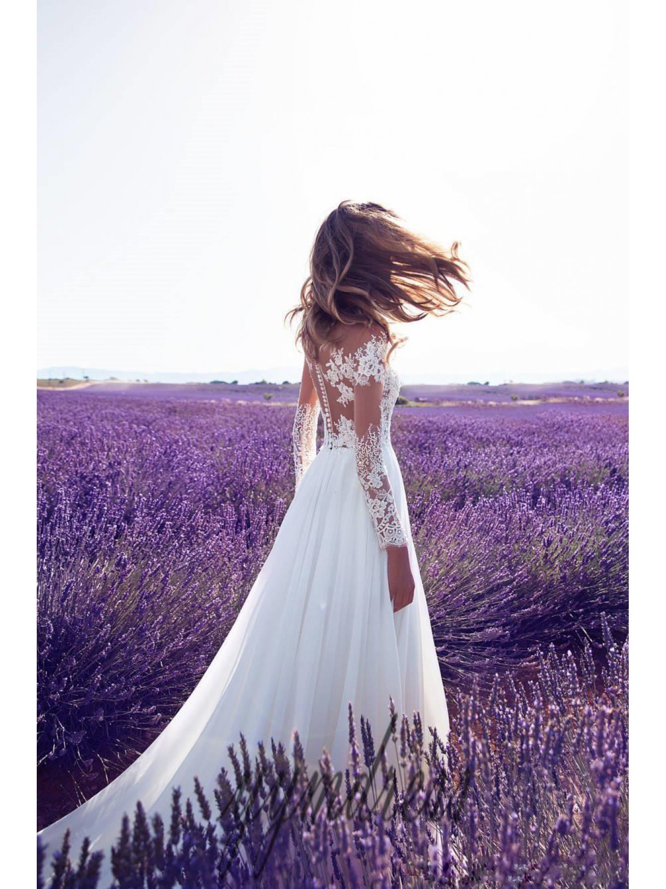 Long Sleeved See Through Lace Slit Dress, Women'S Wedding Bridesmaid Dress, Long Dress, Slim Fit, And Elegant Evening Dress